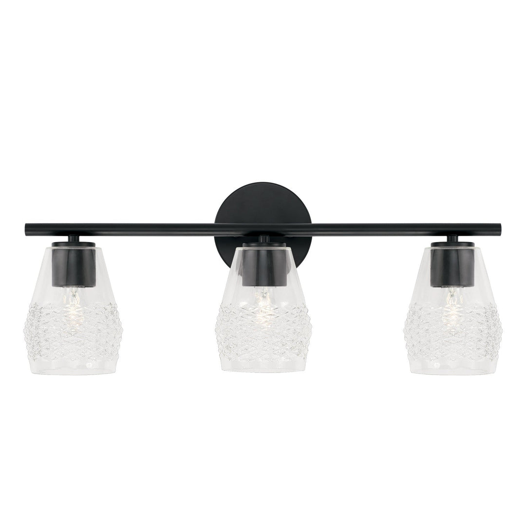 Capital Dena 145031MB-524 Bath Vanity Light 24 in. wide - Matte Black