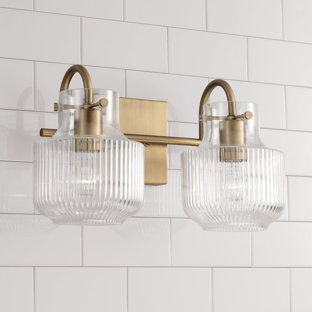 Capital Nyla 145121AD Bath Vanity Light 15 in. wide - Aged Brass