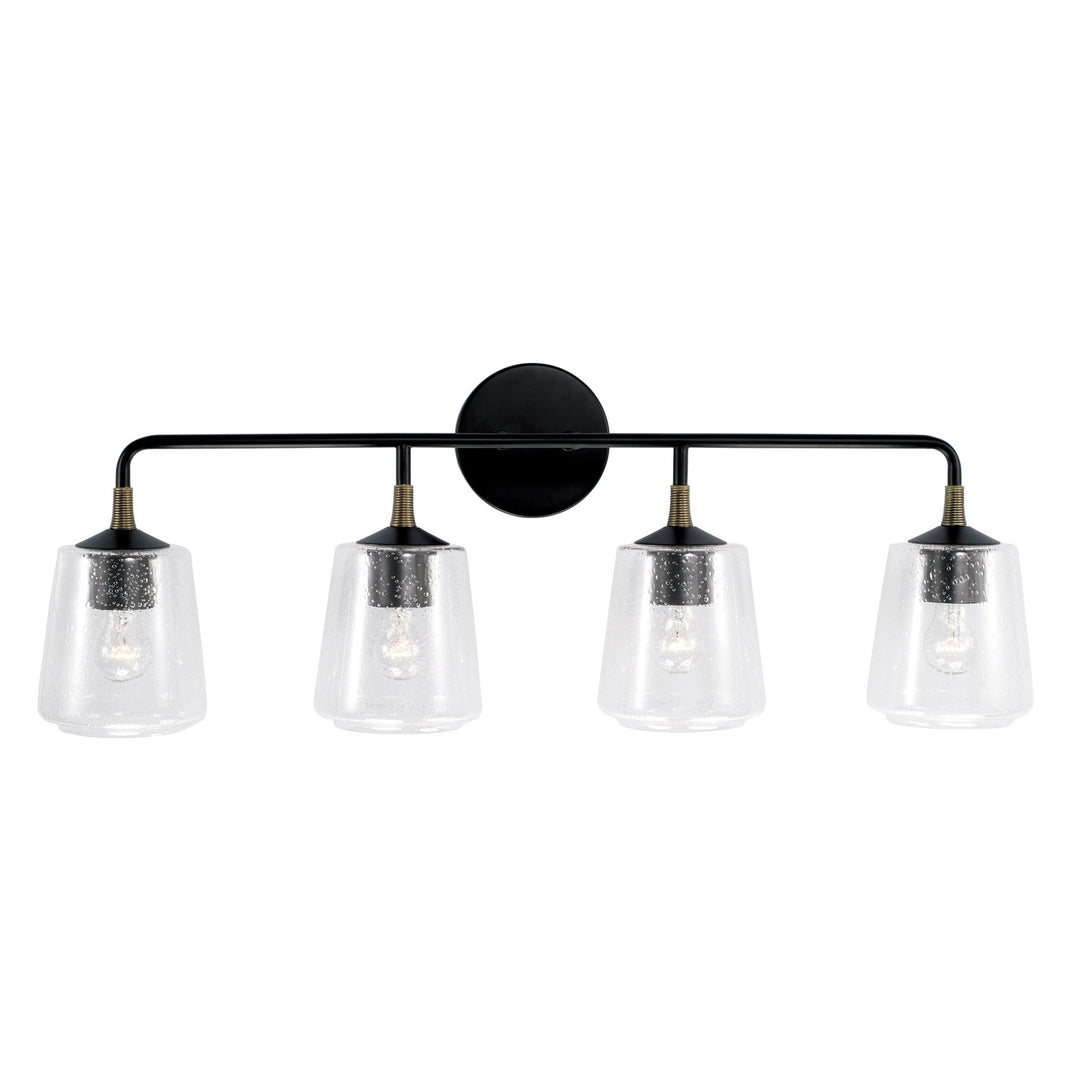 Capital Amara 145641KB-530 Bath Vanity Light 32 in. wide - Matte Black with Brass