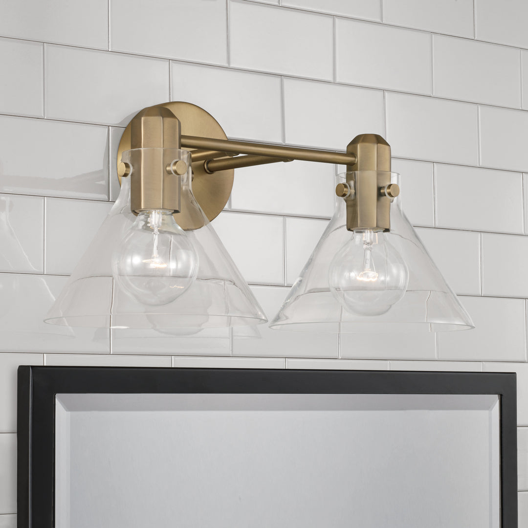 Capital Greer 145821AD-528 Bath Vanity Light 19 in. wide - Aged Brass