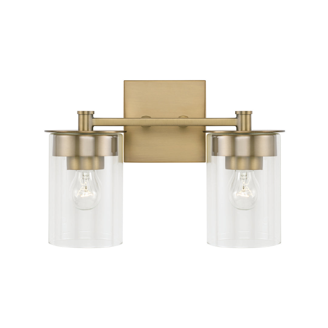 Capital Mason 146821AD-532 Bath Vanity Light 14 in. wide - Aged Brass