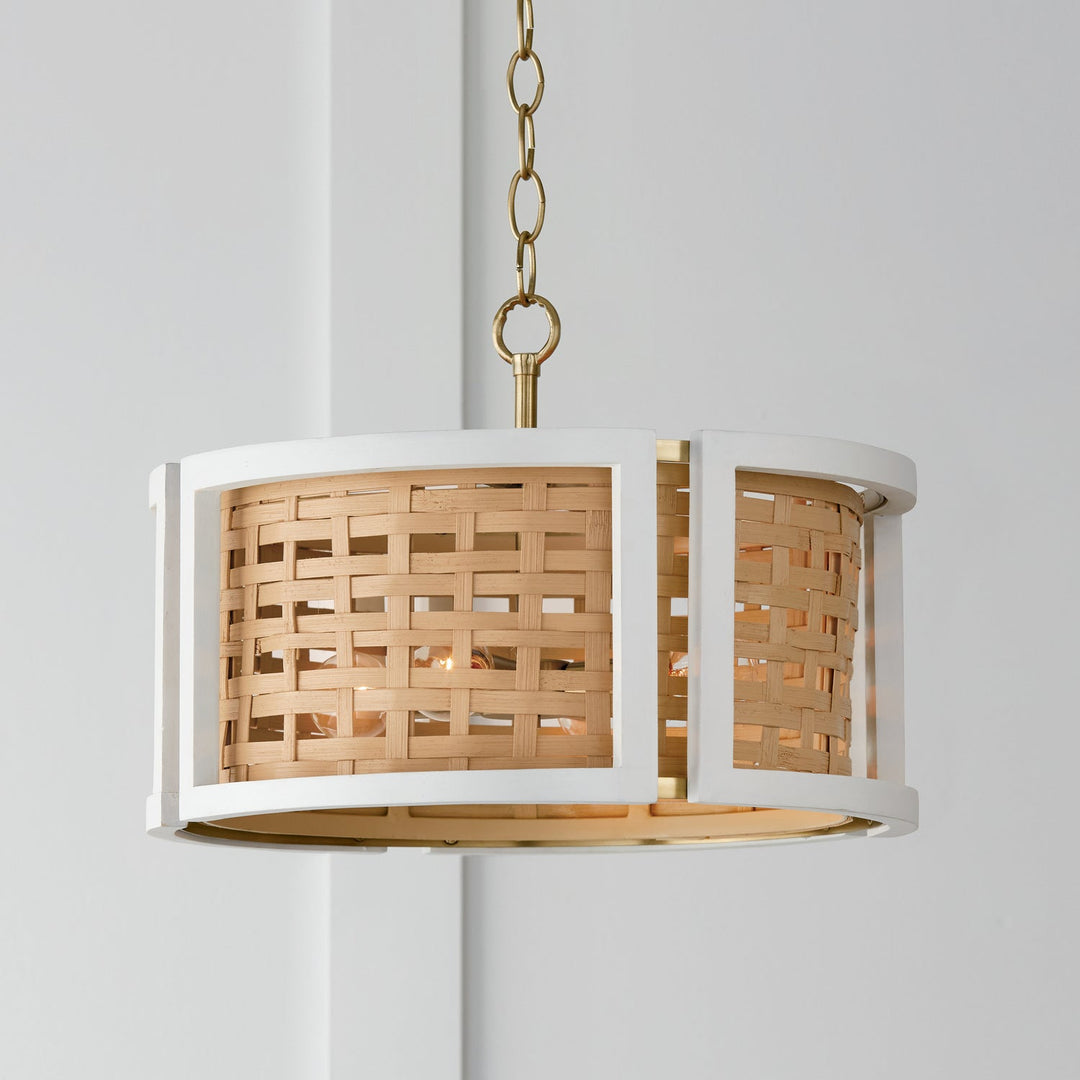 Capital Lola 244341WM Ceiling Light - Flat White and Matte Brass