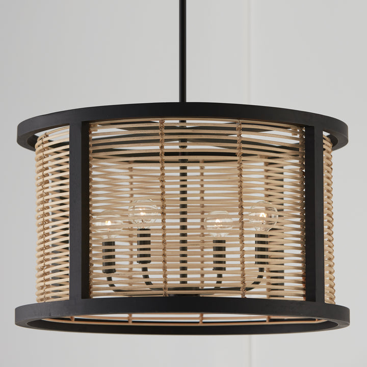 Capital Rico 344061FK Pendant Light - Flat Black