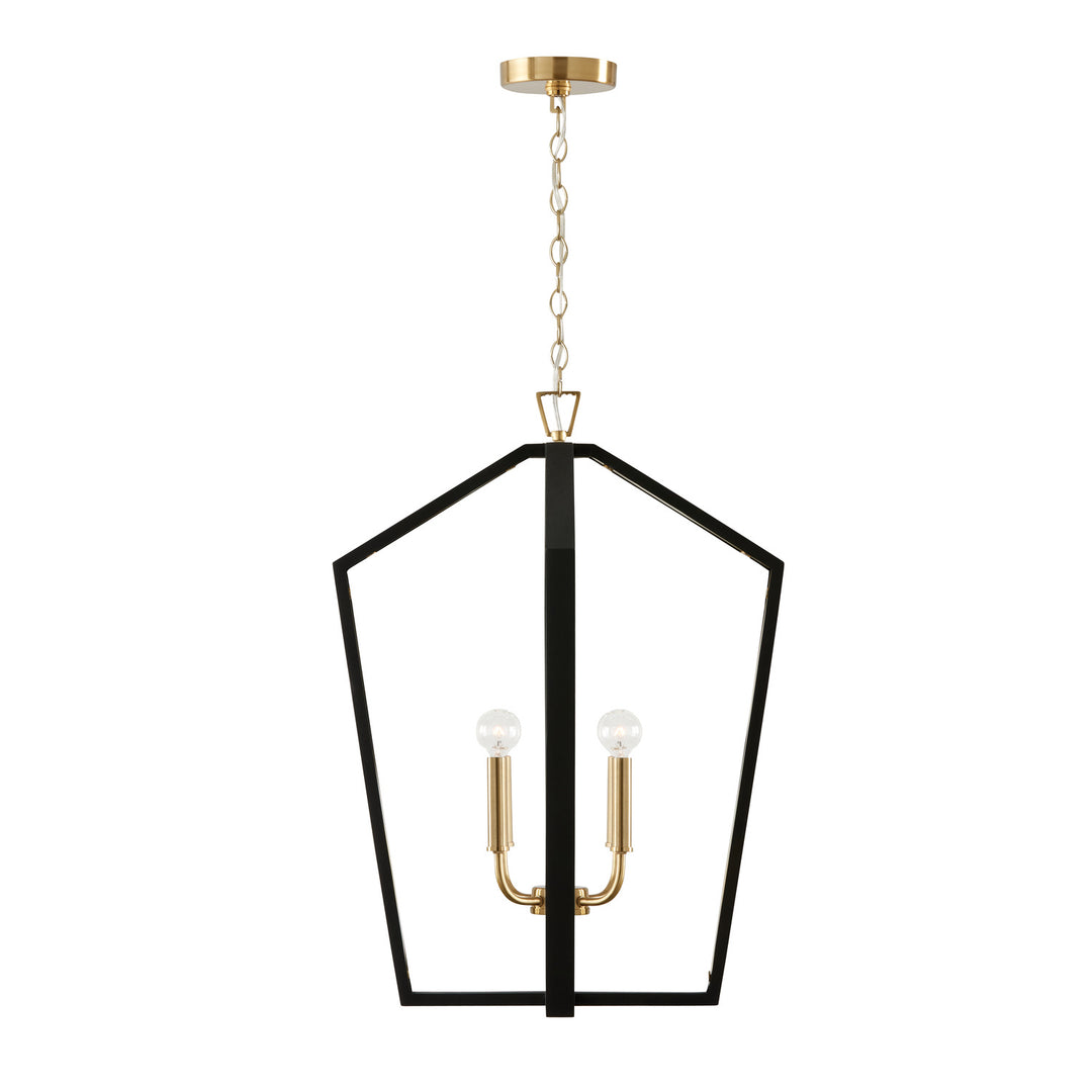 Capital Maren 344541KM Pendant Light - Flat Black and Matte Brass