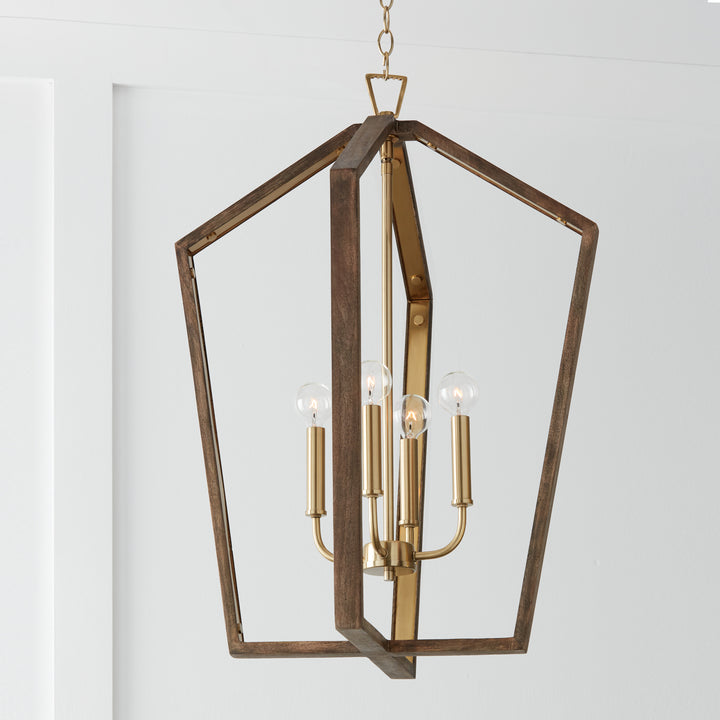 Capital Maren 344541NM Pendant Light - Nordic Wood and Matte Brass