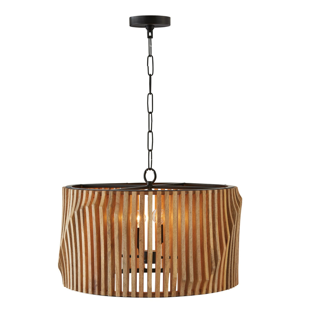 Capital Archer 344642WK Pendant Light - Light Wood and Matte Black