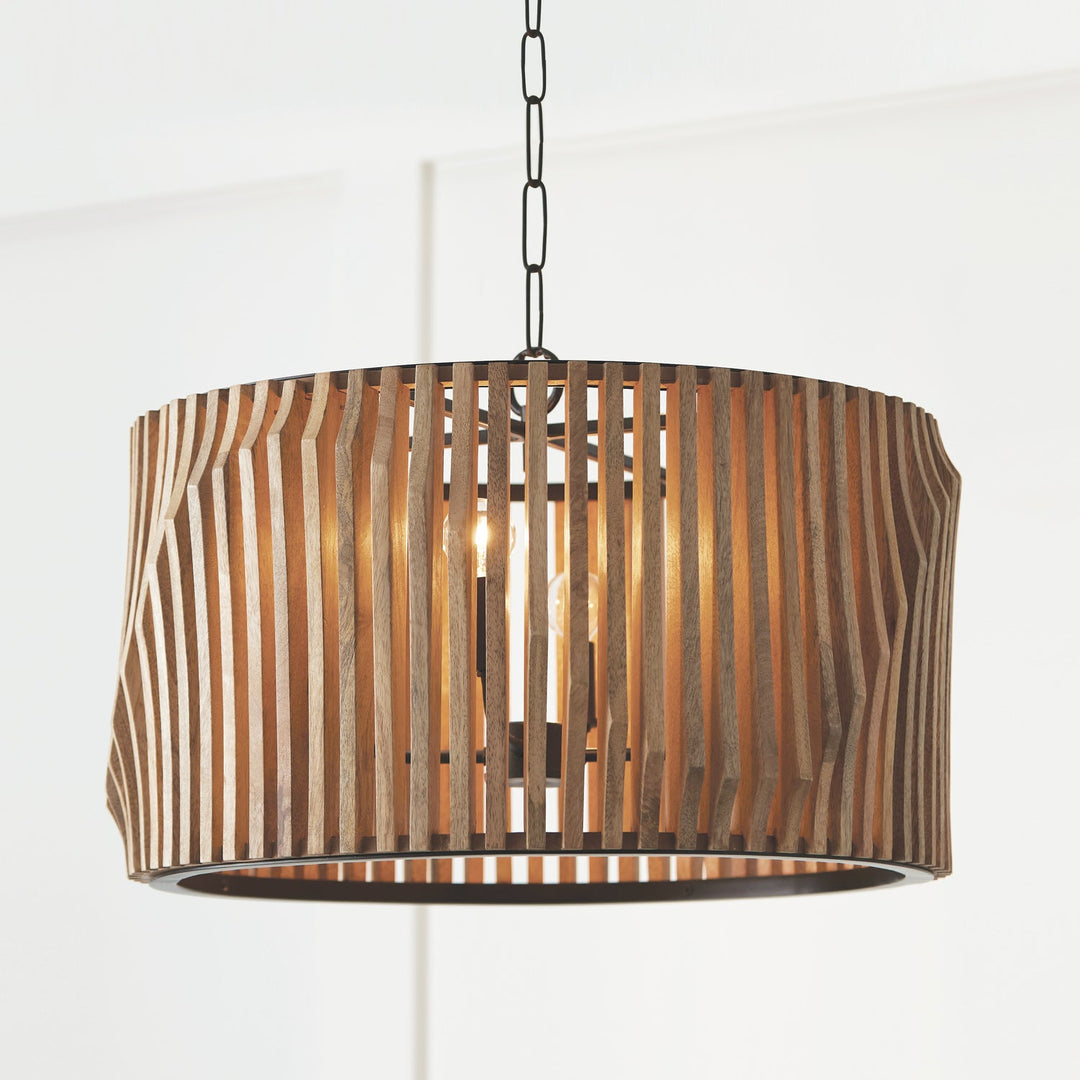 Capital Archer 344642WK Pendant Light - Light Wood and Matte Black