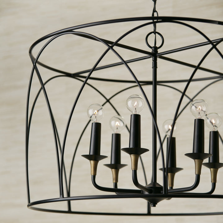 Capital Amara 345661KB Chandelier Light - Matte Black with Brass