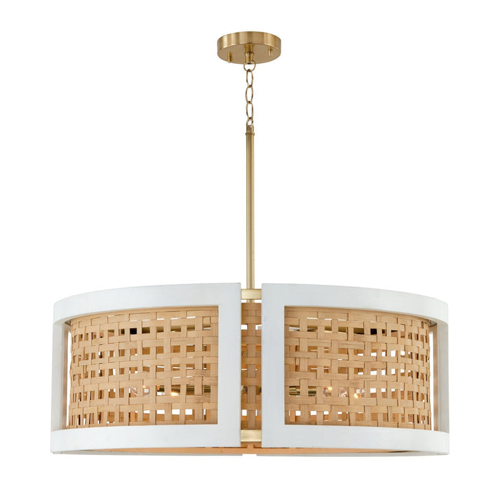 Capital Lola 444361WM Pendant Light - Flat White and Matte Brass