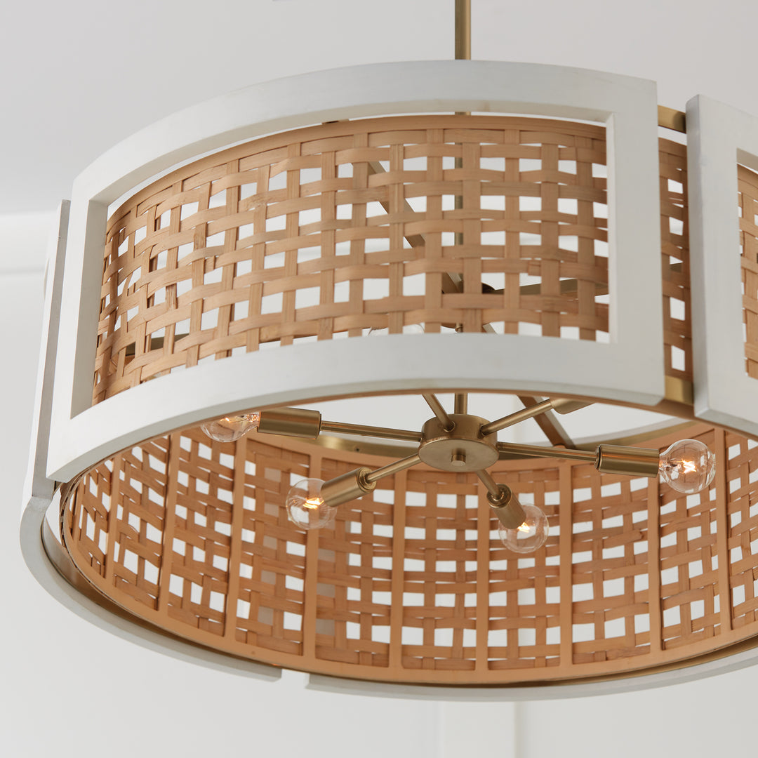 Capital Lola 444361WM Pendant Light - Flat White and Matte Brass