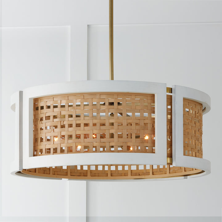 Capital Lola 444361WM Pendant Light - Flat White and Matte Brass