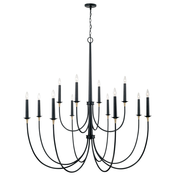 Capital Amara 445601KB Chandelier Light - Matte Black with Brass