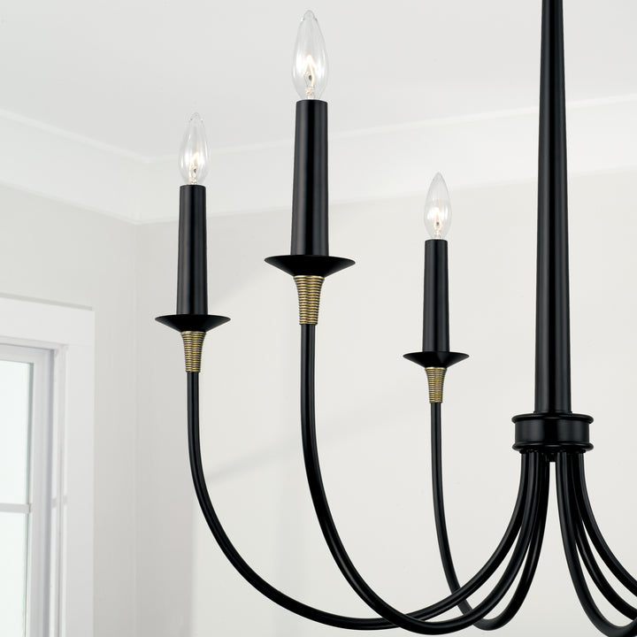 Capital Amara 445661KB Chandelier Light - Matte Black with Brass