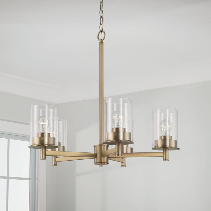 Capital Mason 446851AD-532 Chandelier Light - Aged Brass