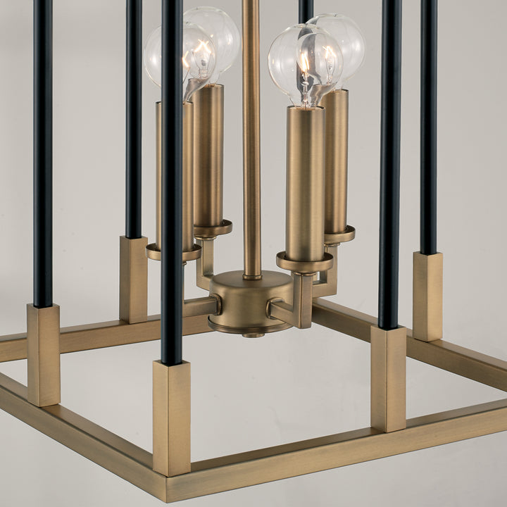 Capital Bleeker 544741AB Pendant Light - Aged Brass and Black