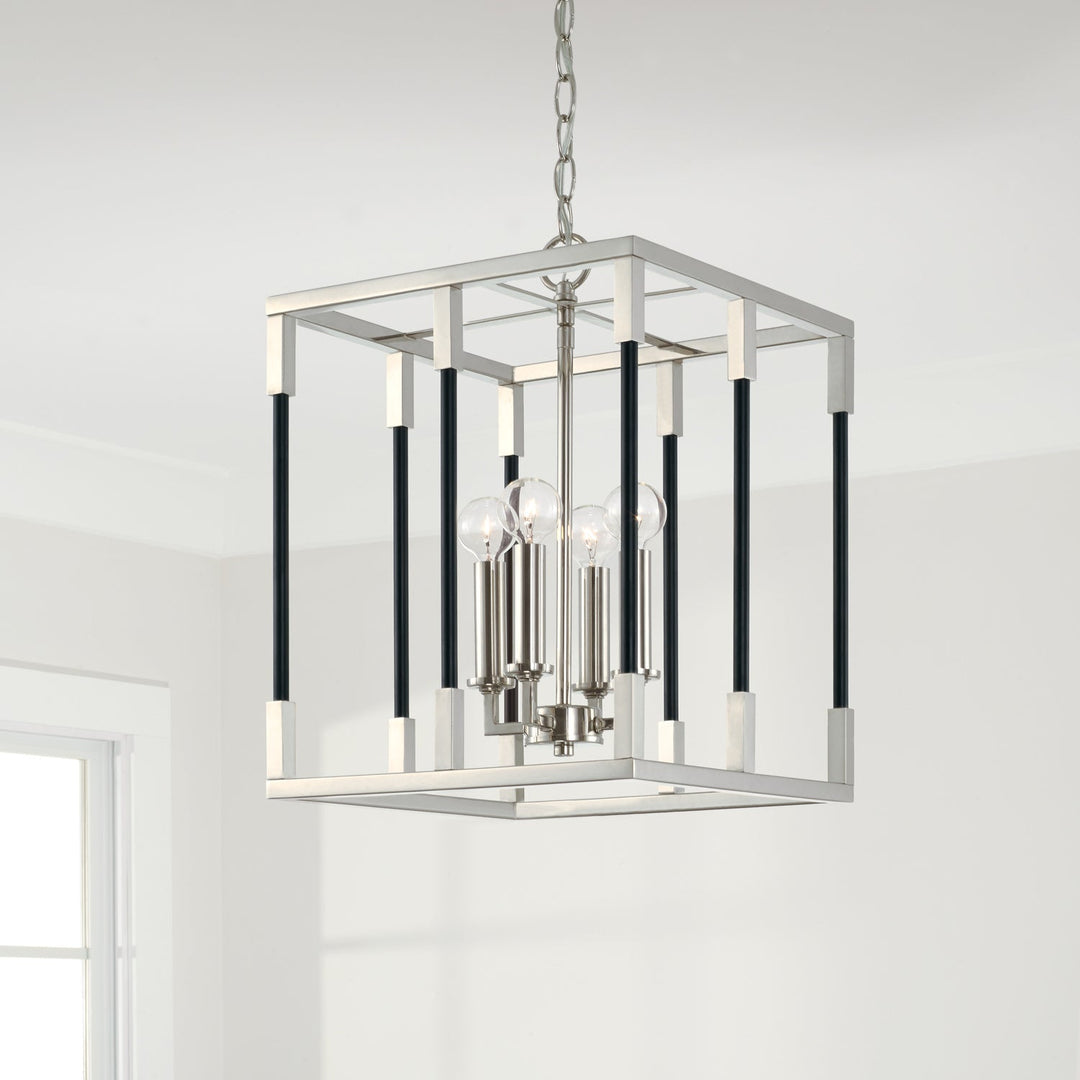 Capital Bleeker 544741NK Pendant Light - Polished Nickel and Matte Black