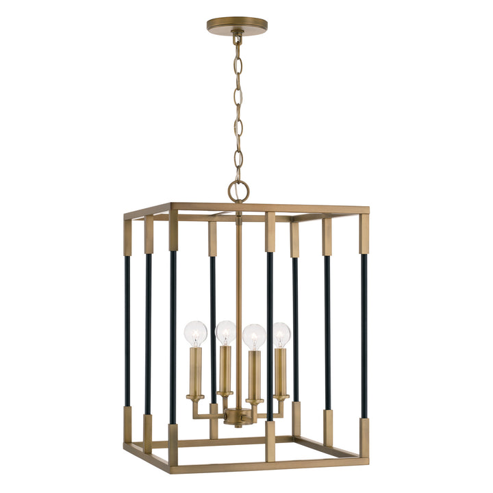 Capital Bleeker 544742AB Pendant Light - Aged Brass and Black