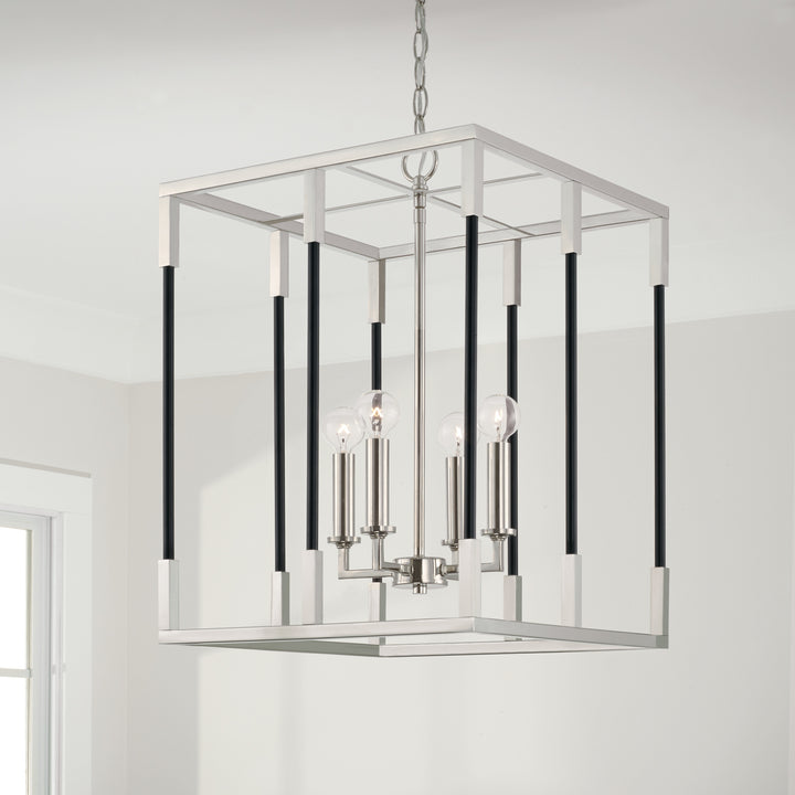 Capital Bleeker 544742NK Pendant Light - Polished Nickel and Matte Black