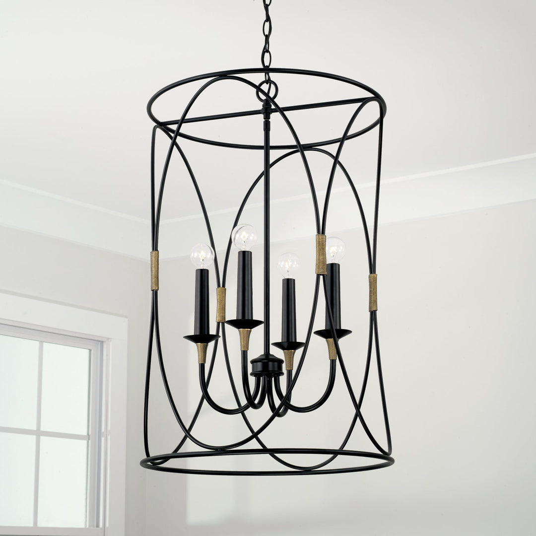 Capital Amara 545641KB Pendant Light - Matte Black with Brass
