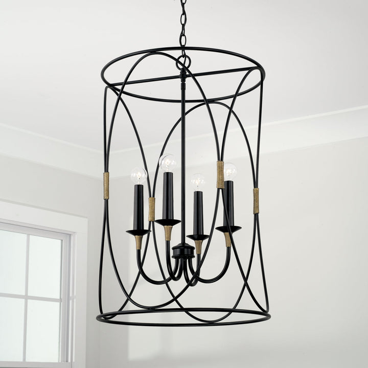 Capital Amara 545641KB Pendant Light - Matte Black with Brass