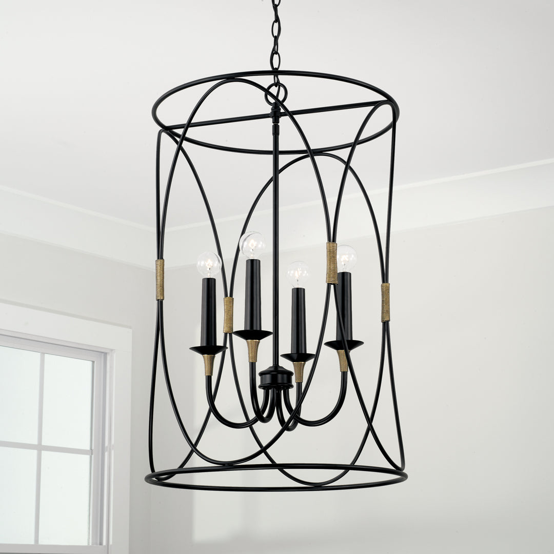 Capital Amara 545641KB Pendant Light - Matte Black with Brass