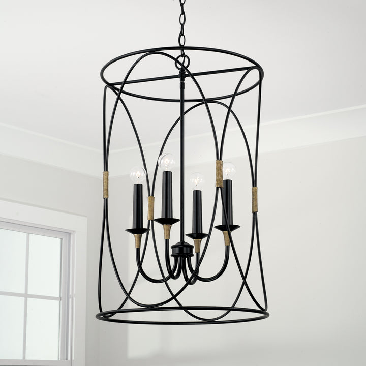 Capital Amara 545641KB Pendant Light - Matte Black with Brass