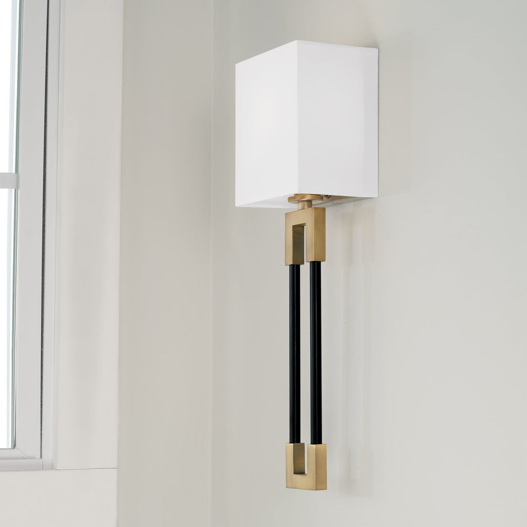 Capital Bleeker 644711AB Wall Sconce Light - Aged Brass and Black