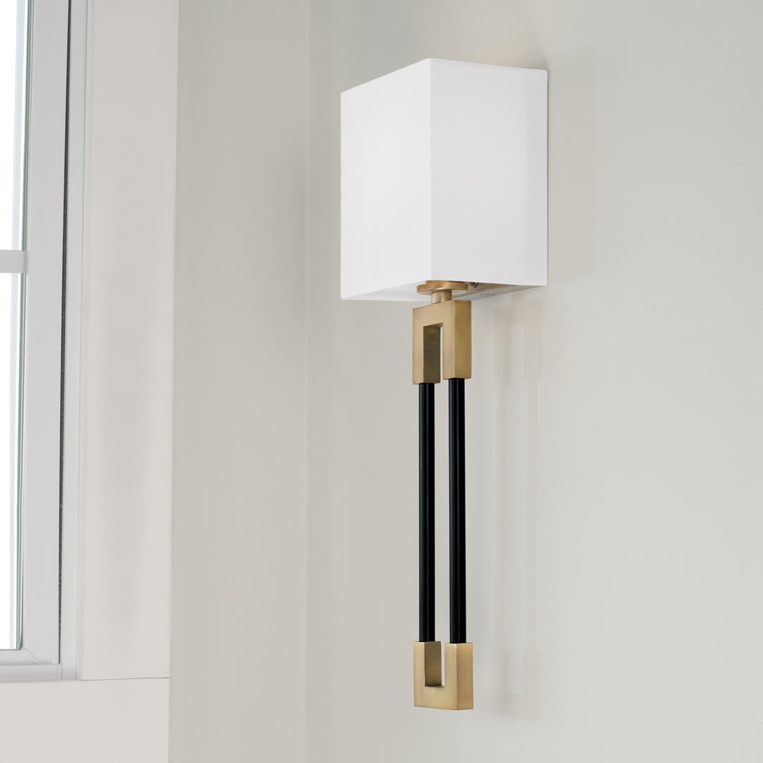 Capital Bleeker 644711AB Wall Sconce Light - Aged Brass and Black