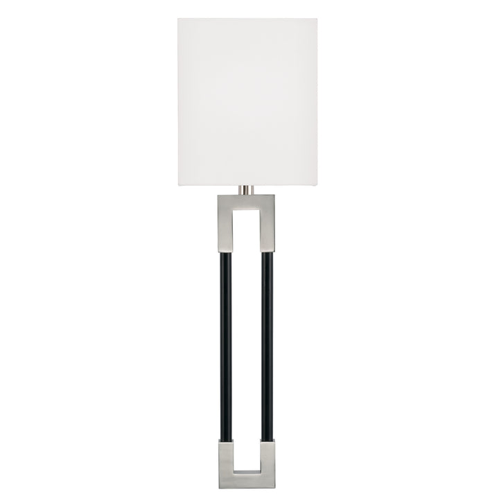 Capital Bleeker 644711NK Wall Sconce Light - Polished Nickel and Matte Black