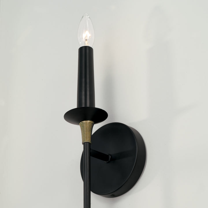 Capital Amara 645611KB Wall Sconce Light - Matte Black with Brass