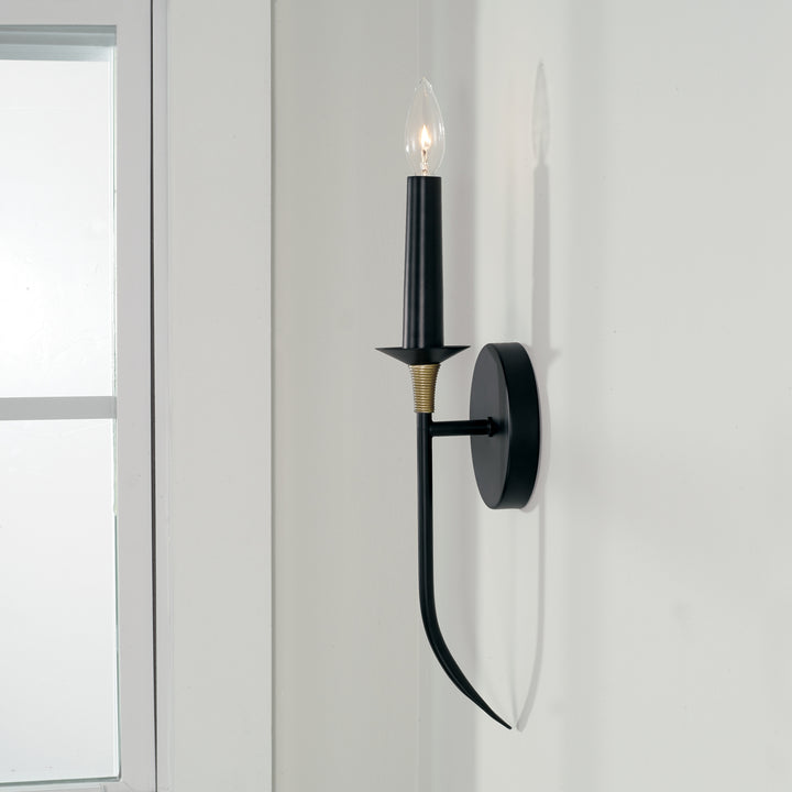 Capital Amara 645611KB Wall Sconce Light - Matte Black with Brass