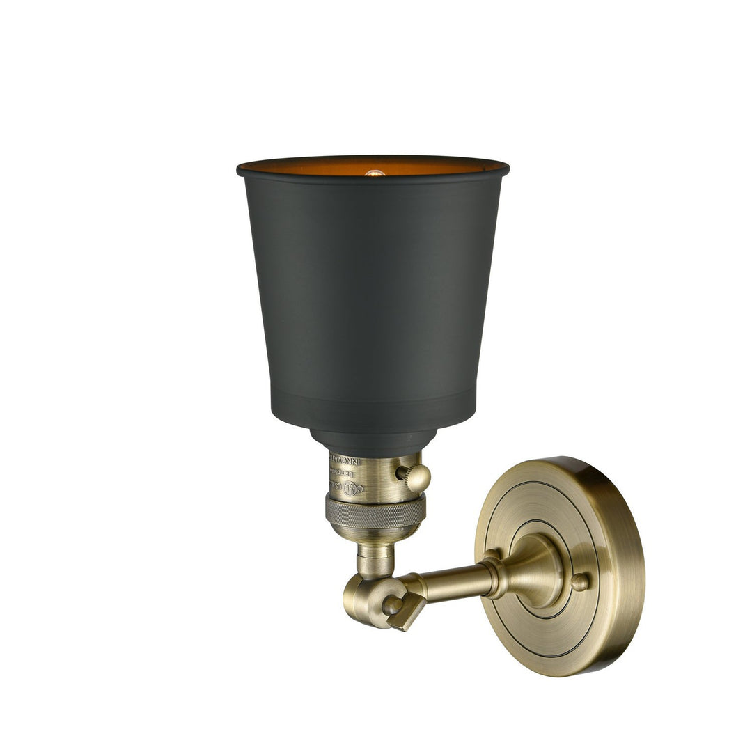 Innovations Franklin Restoration 203SW-AB-M9-BK-LED Wall Sconce Light - Antique Brass