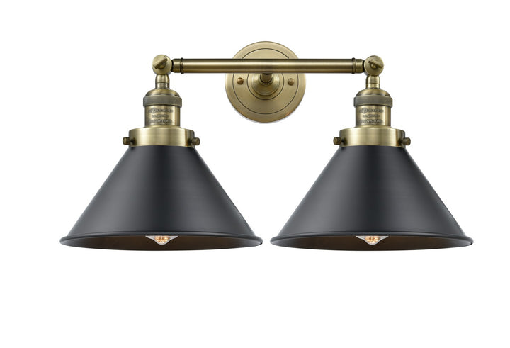 Innovations Franklin Restoration 208-AB-M10-BK Bath Vanity Light 19 in. wide - Antique Brass