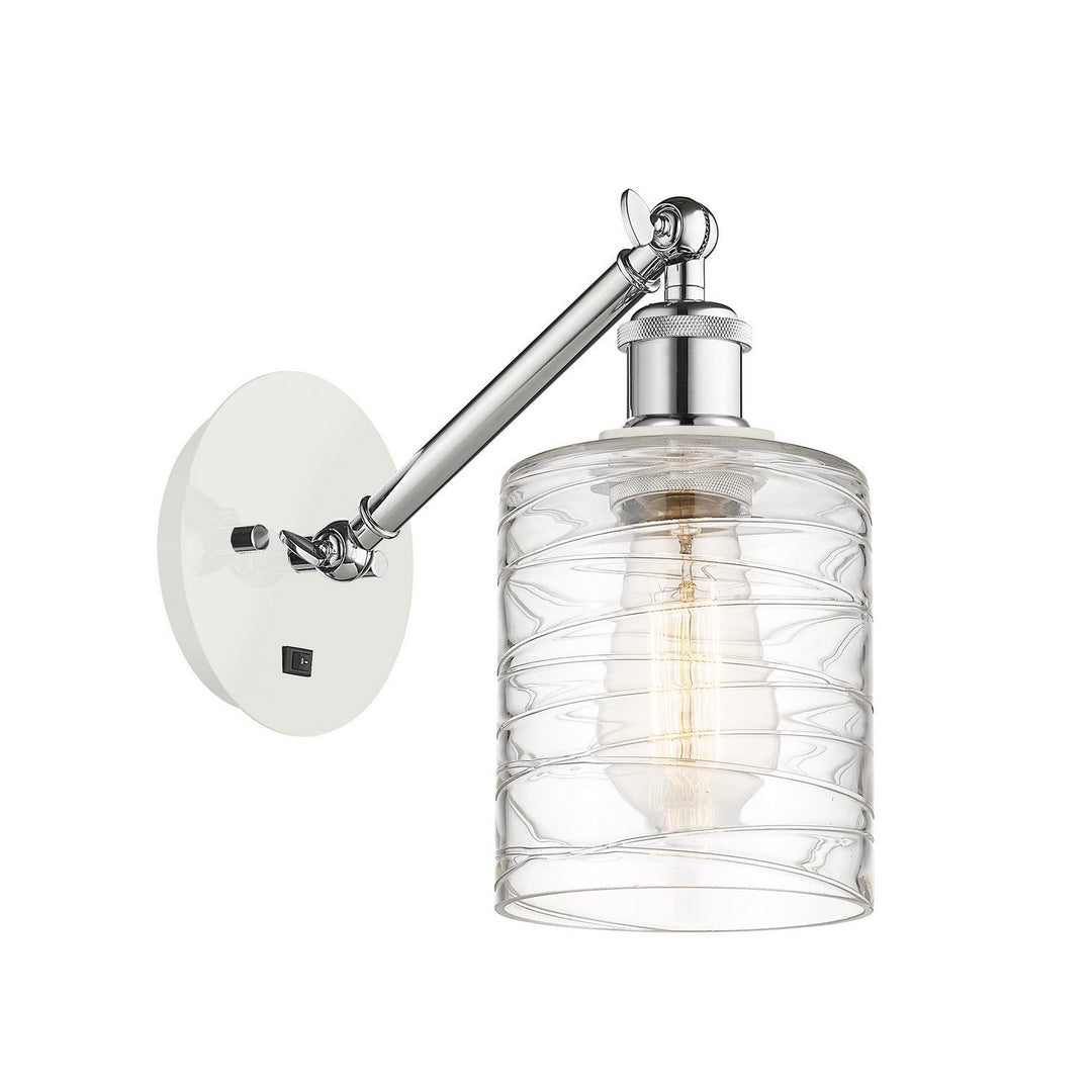 Innovations Ballston 317-1W-WPC-G1113-LED Wall Sconce Light - White and Polished Chrome