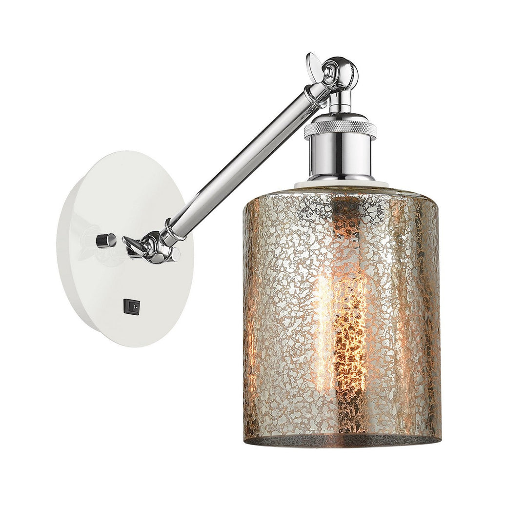 Innovations Ballston 317-1W-WPC-G116-LED Wall Sconce Light - White and Polished Chrome