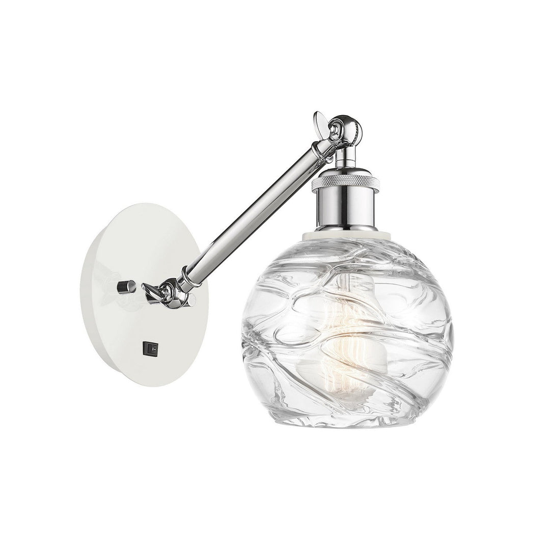 Innovations Ballston 317-1W-WPC-G1213-6 Wall Sconce Light - White and Polished Chrome