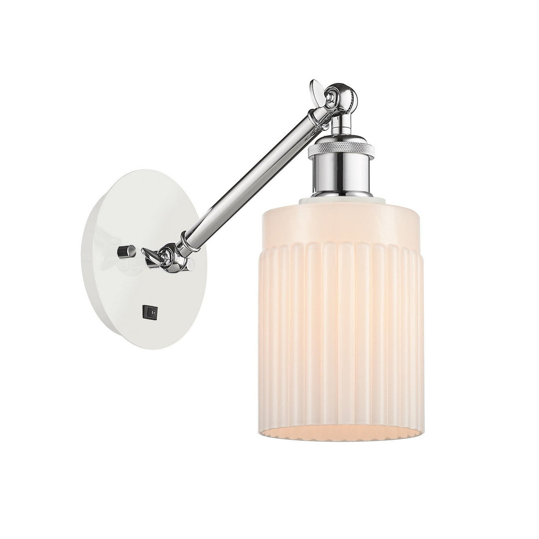 Innovations Ballston 317-1W-WPC-G341-LED Wall Sconce Light - White and Polished Chrome