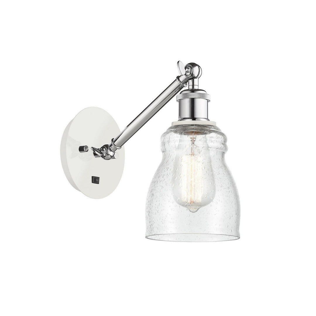Innovations Ballston 317-1W-WPC-G394 Wall Sconce Light - White and Polished Chrome