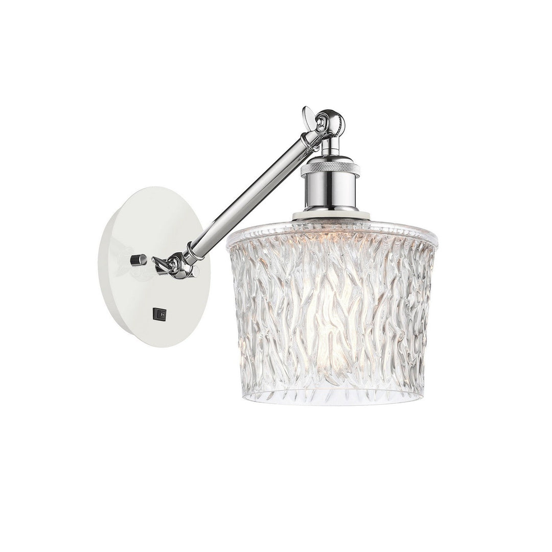 Innovations Ballston 317-1W-WPC-G402 Wall Sconce Light - White and Polished Chrome