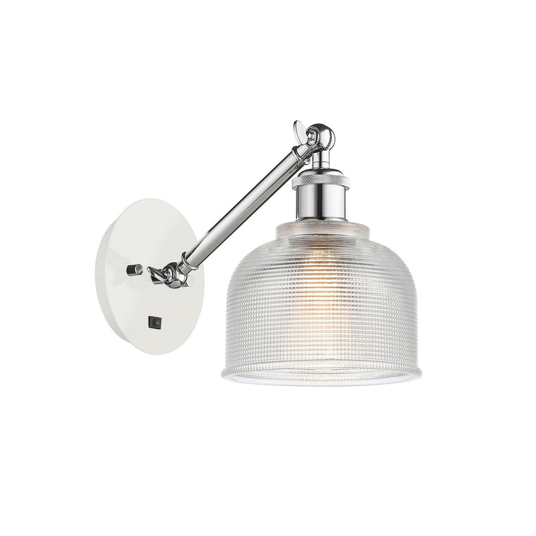 Innovations Ballston 317-1W-WPC-G412 Wall Sconce Light - White and Polished Chrome
