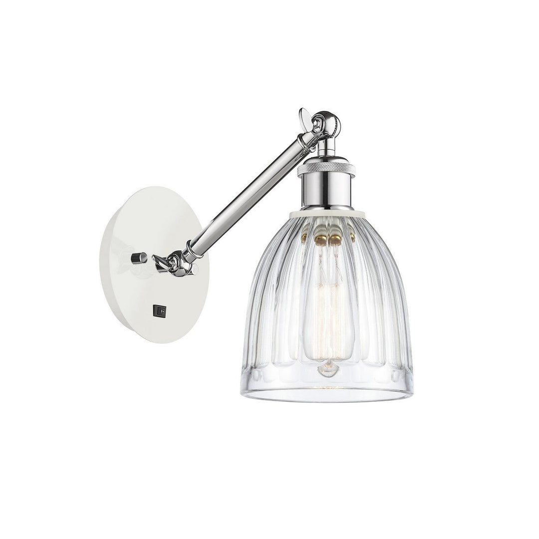 Innovations Ballston 317-1W-WPC-G442 Wall Sconce Light - White and Polished Chrome