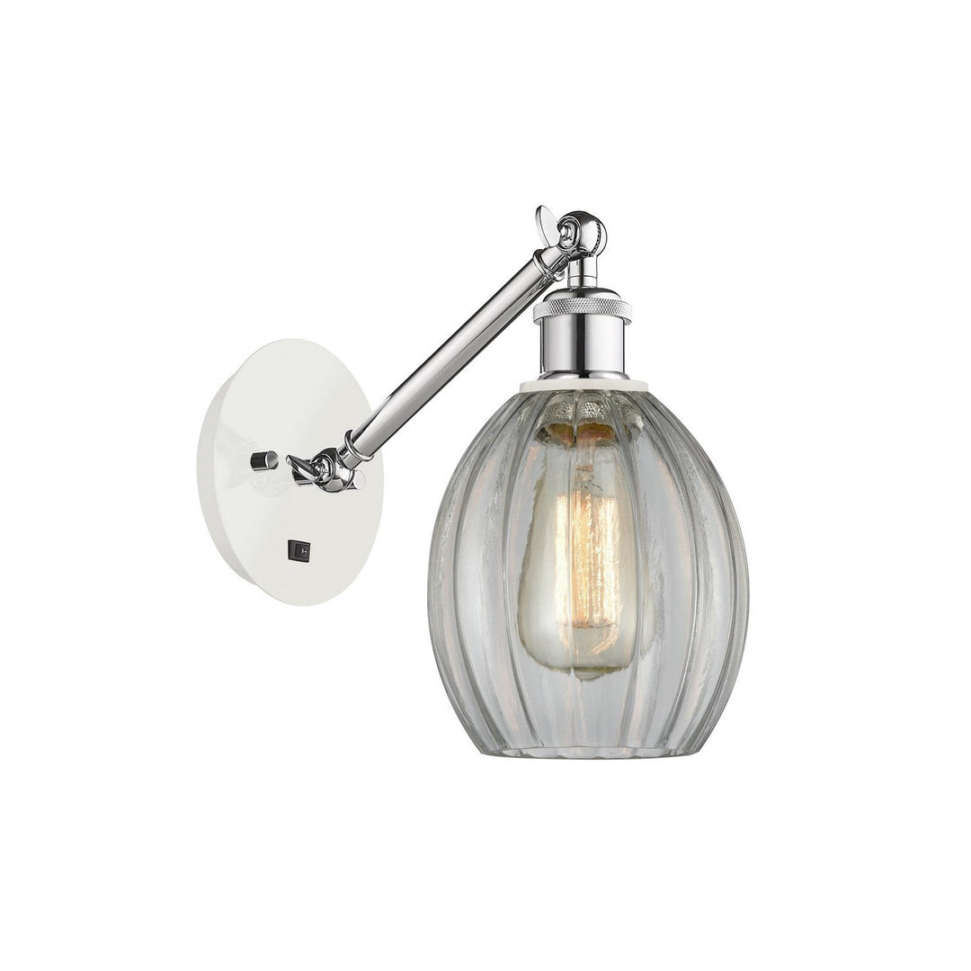 Innovations Ballston 317-1W-WPC-G82-LED Wall Sconce Light - White and Polished Chrome