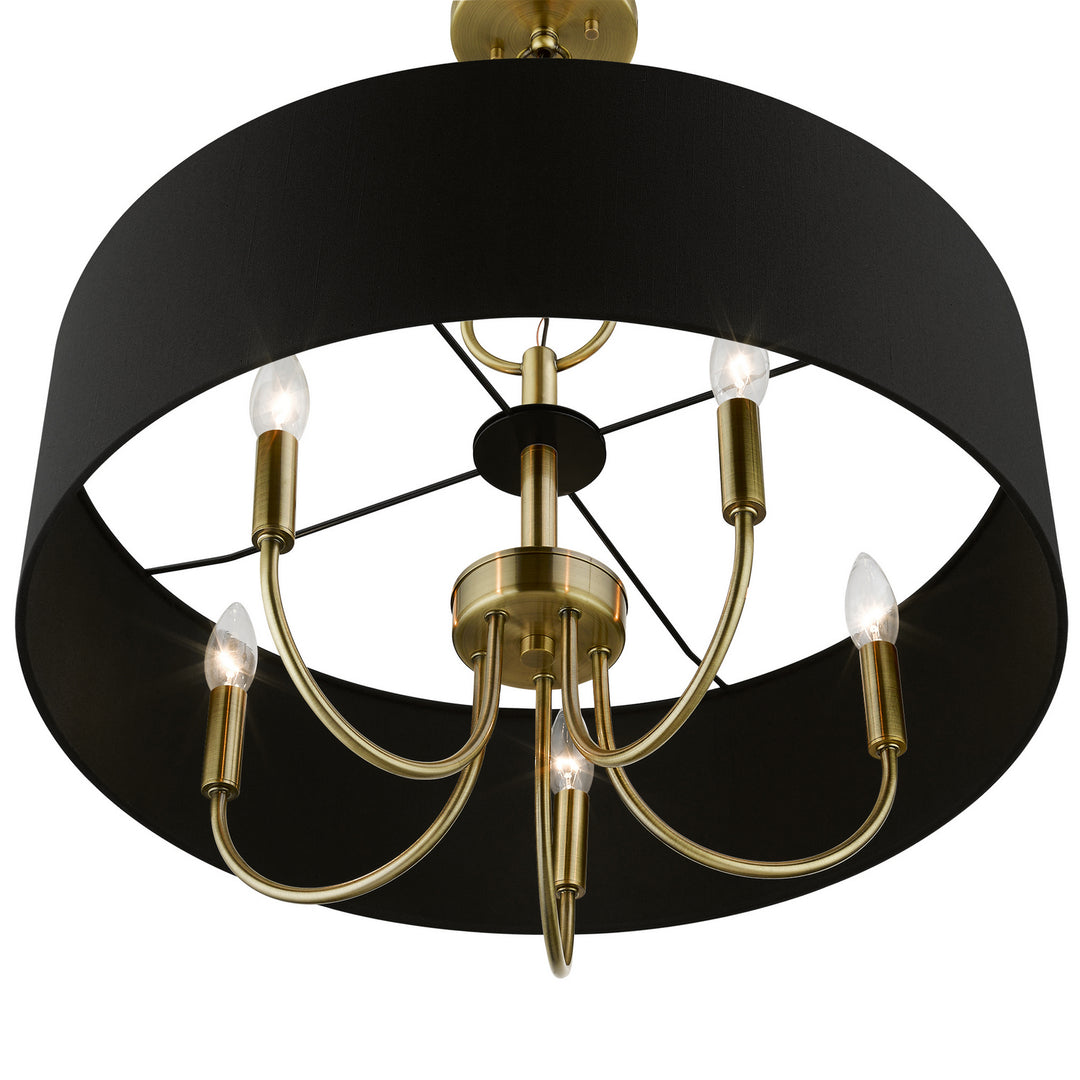 Livex Huntington 40115-01 Chandelier Light - Antique Brass