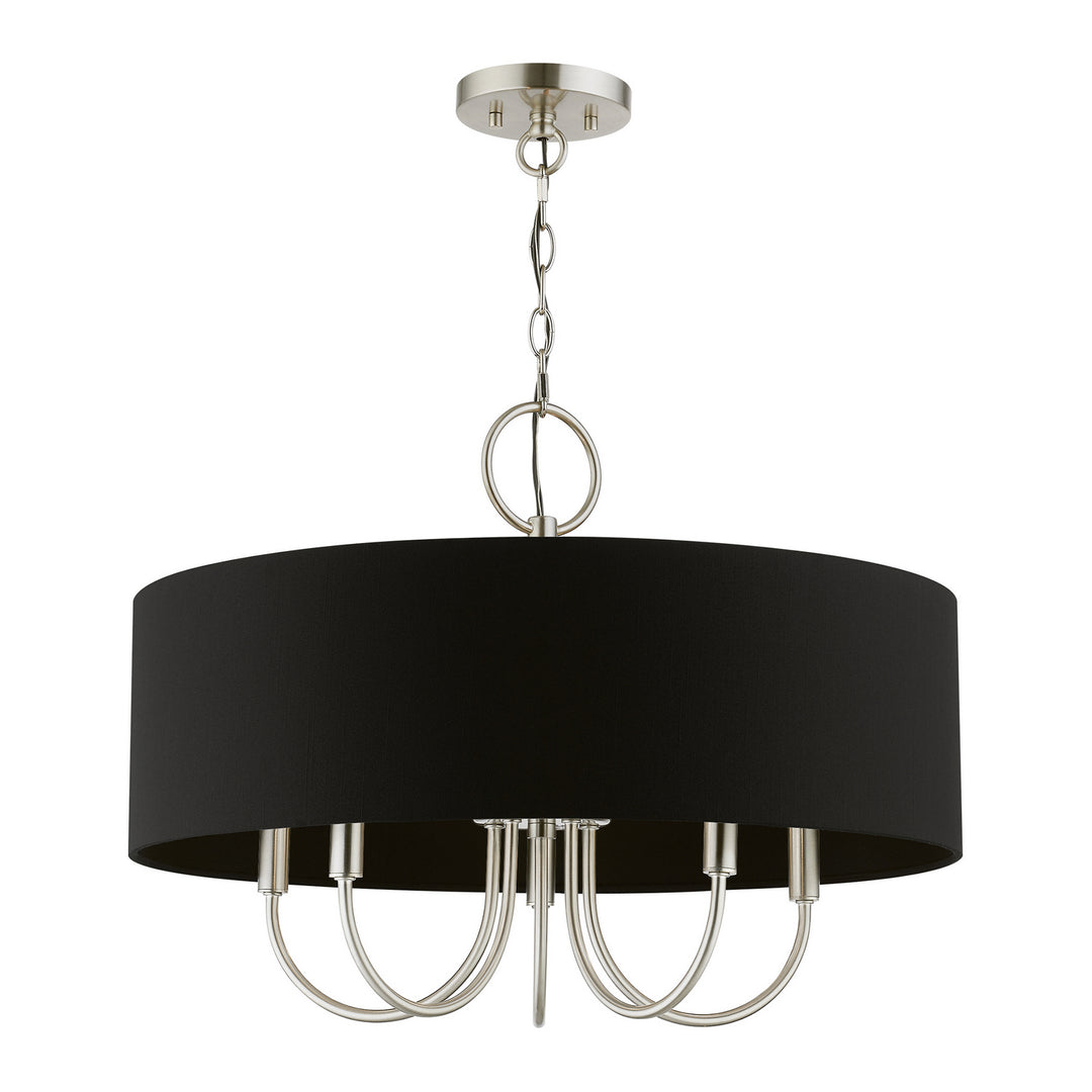 Livex Huntington 40115-91 Chandelier Light - Brushed Nickel