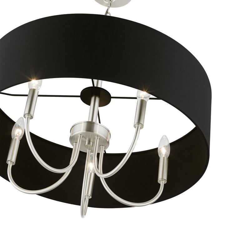 Livex Huntington 40115-91 Chandelier Light - Brushed Nickel