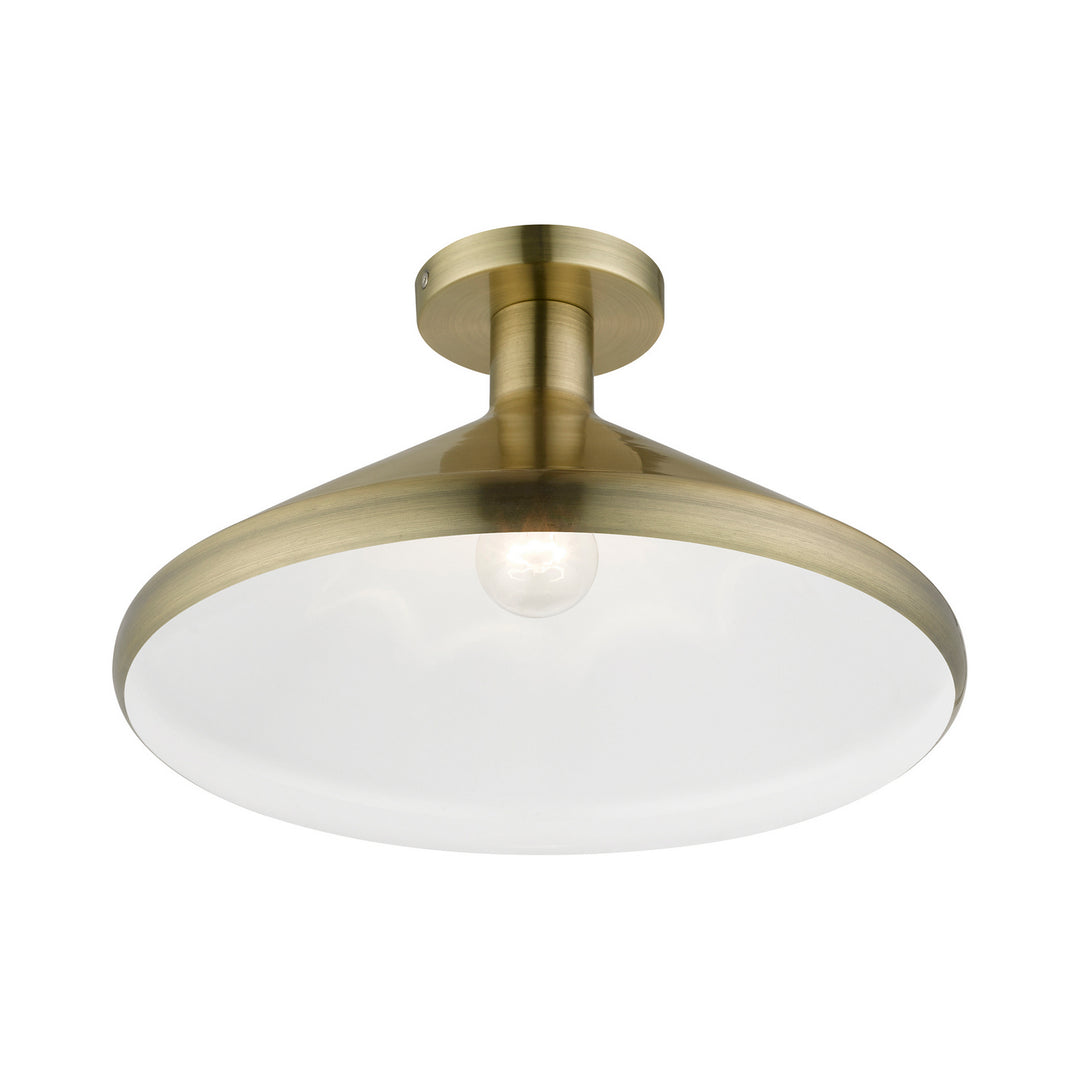 Livex Geneva 40950-01 Ceiling Light - Antique Brass