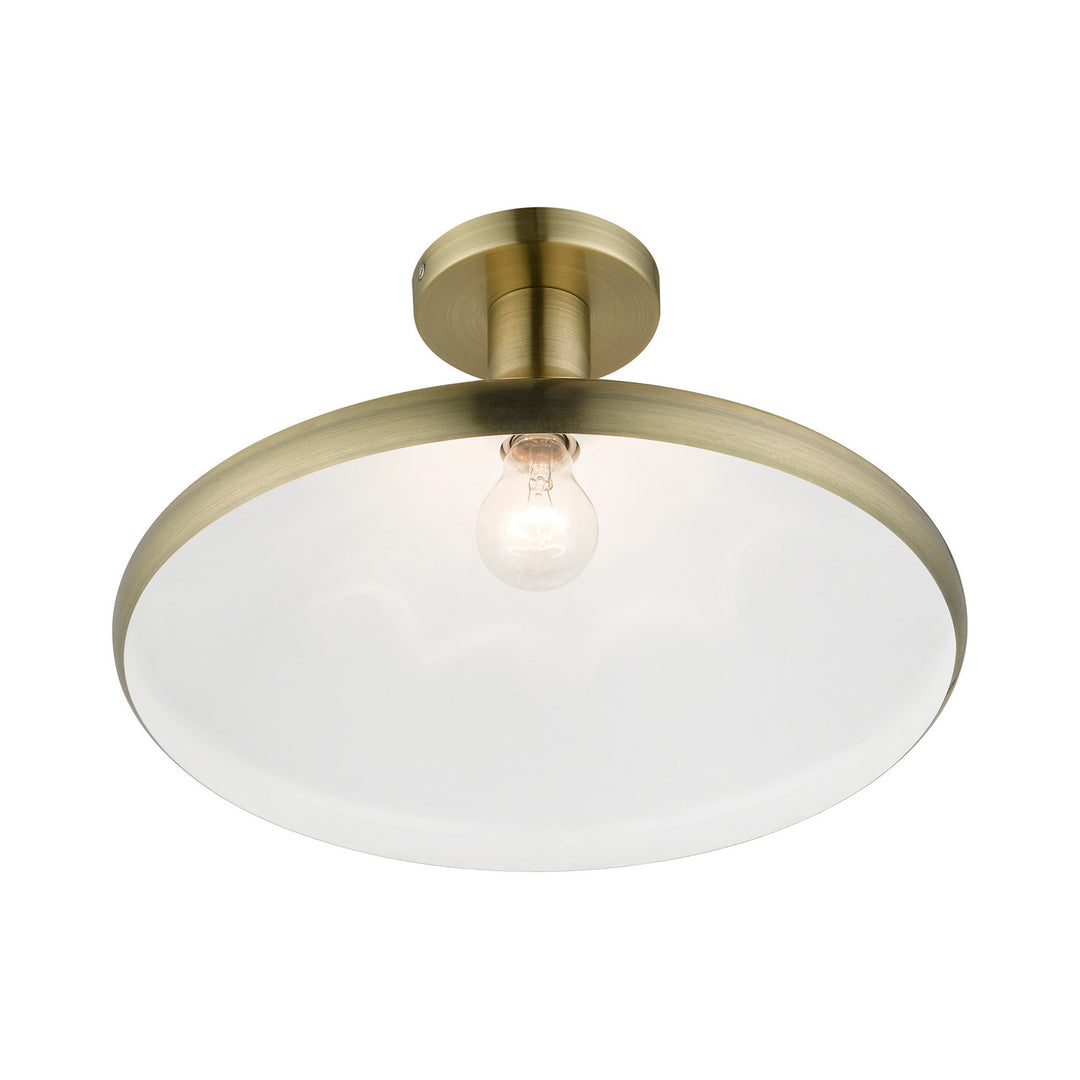 Livex Geneva 40950-01 Ceiling Light - Antique Brass