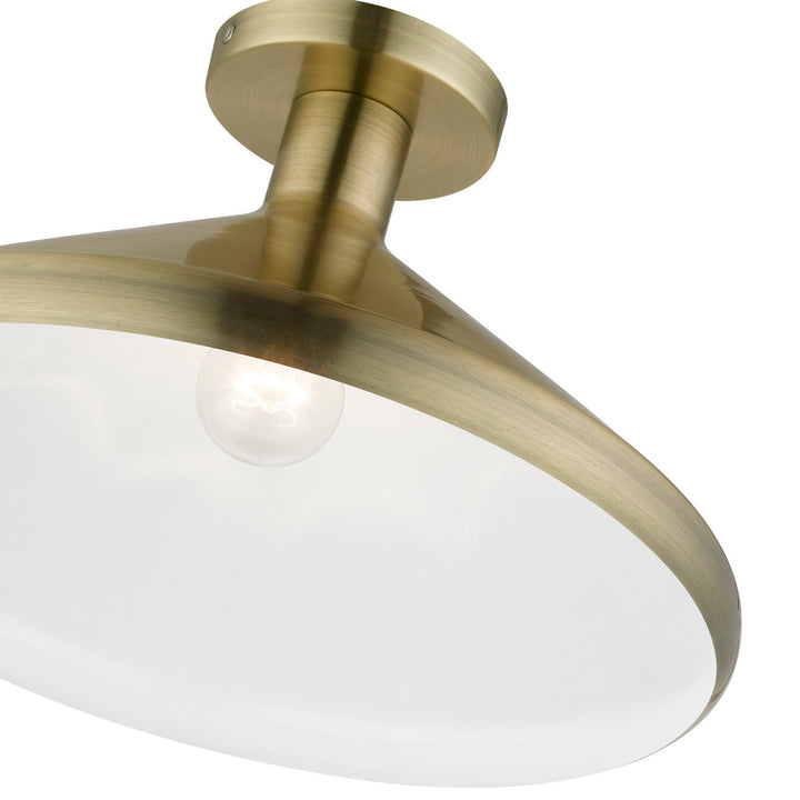 Livex Geneva 40950-01 Ceiling Light - Antique Brass