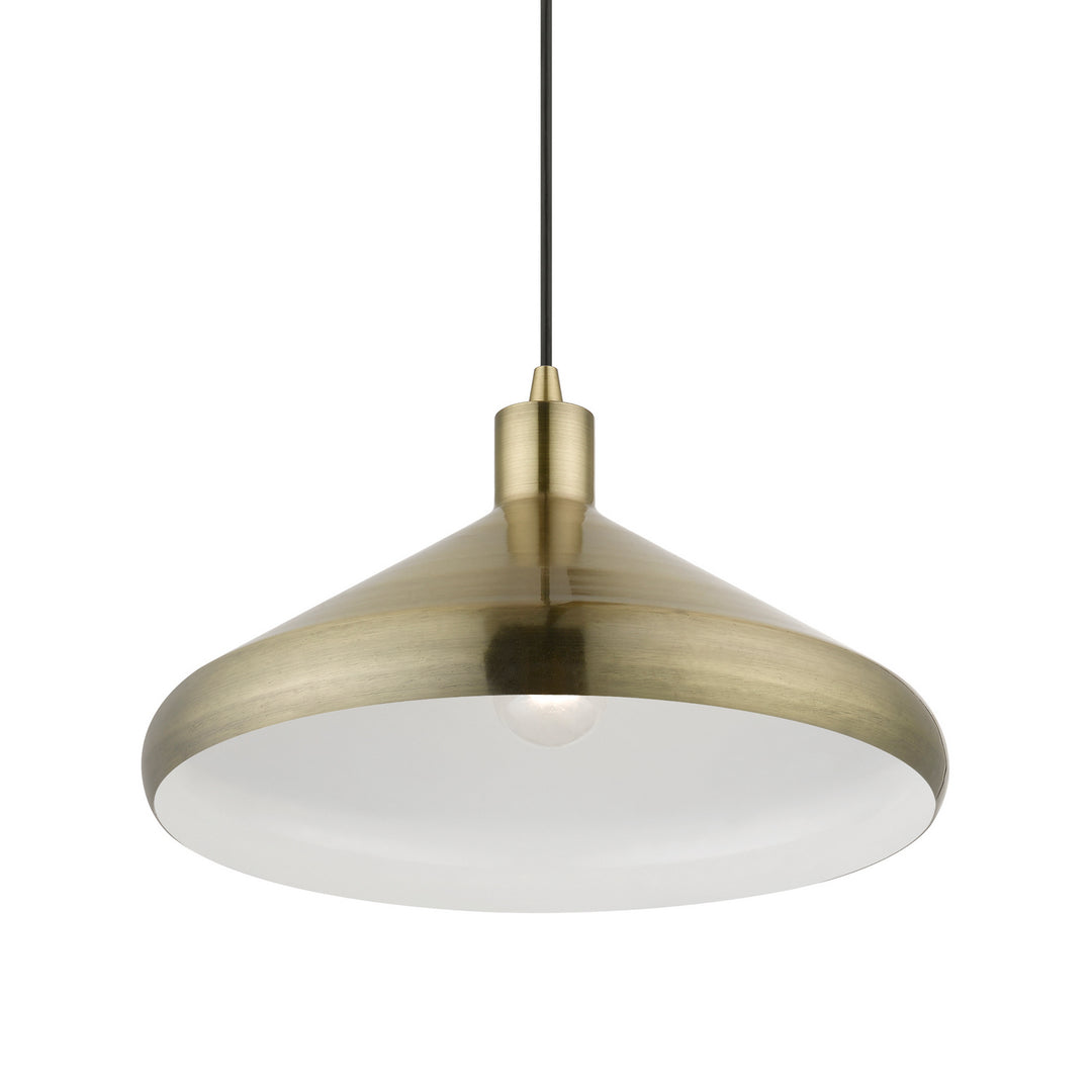 Livex Geneva 40953-01 Pendant Light - Antique Brass