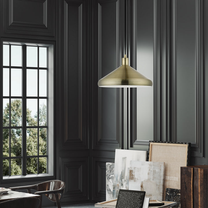 Livex Geneva 40953-01 Pendant Light - Antique Brass